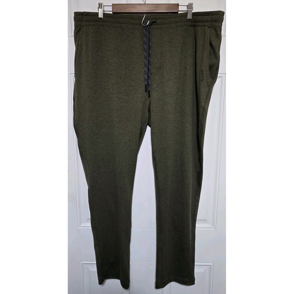 Orvis Pants Mens XL Green Olive Straight Pull On Drawstring